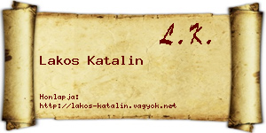 Lakos Katalin névjegykártya